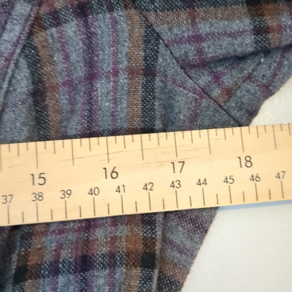 Click Coat Women's Large Plaid Wool Clueless Y2K Corpcore Belted - Picture 9 of 11